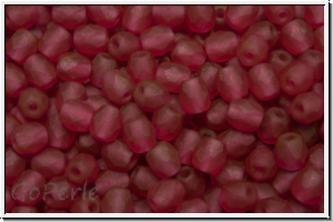 B�hm. Glasschliffperle, feuerpol., 4mm, fuchsia, trans., matte, 50 Stk.