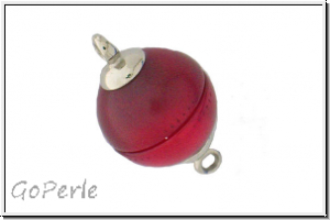 Magnetverschluss "Polaris", Acryl, rhodium plated, wine, 12mm, 1 Stk.