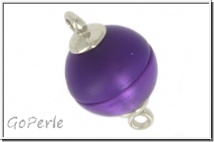 Magnetverschluss "Polaris", Acryl, rhodium plated, lila, 12mm, 1 Stk.
