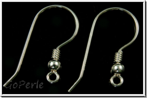 Ohrhaken "Fischhaken", 25x12x0,7, silberfb., 925er Silber, 1 Paar