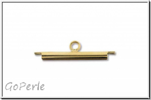 Slide tube, MIYUKI, 20mm, Messing, gold plated, 1 Stk.