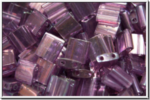 TL-0316, MIYUKI Tila Beads, amethyst, trans., gold luster, 60 Stk.