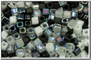 SBS-18-MIX-01, MIYUKI Squares, 1,8mm, "Salt and Pepper", 5g