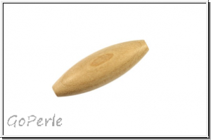 Holzperle, Olive, natur, ca. 7x21 mm, 1 Stk.