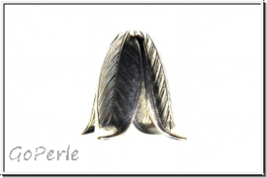 Perlenkappe "Blooming Flower" TRINITY BRASS, Messing antik versilbert, 1 Stk.
