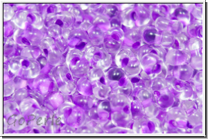 Farfalle Perlen, 4x2mm, crystal, trans., lilac-lined, 10 g