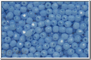 B�hm. Glasschliffperle, feuerpol., 3mm, sapphire, lt., opal, 50 Stk.