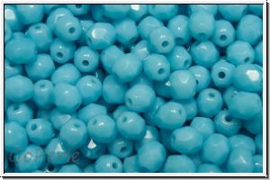 B�hm. Glasschliffperle, feuerpol., 4mm, blue, baby, op., 50 Stk.