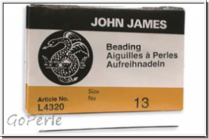 Perlennadeln, JOHN JAMES, #13, 49mm L�nge, 25 Stk. im Briefchen