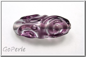 b�hm. Lampenperle, Olive, 29x13mm, crystal, trans., amethyst B�gen, 1 Stk.