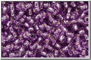 R-11-2219, TOHO Rocailles, 11/0, grape, lt., trans., silver-ld., 10g