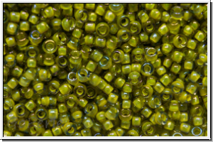 R-15-0246, TOHO Rocailles, 15/0, black diamond, trans., yellow-ld., luster, 5g