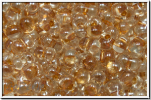 BB-1522, MIYUKI Berry Beads, 4,5x2,5mm, crystal, trans., met. honey-ld., 10g