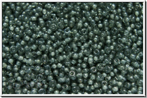b�hm. Rocailles, 16/0, black diamond, trans., white-ld., 5g