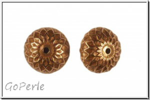 Perlenkappe (-cone) "Acorn", 5x13mm, kupferfb., Messing, 1 Stk.