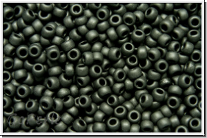 R-15-0049f, TOHO Rocailles, 15/0, black, op., matte, 5g