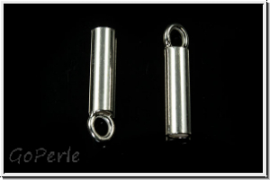 Endh�lse "einfach", 15x3,1mm, silberfb., 925er Silber, 2 Stk.