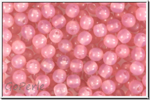 b�hm. Glasperle, rund, 4mm, rose water, opal, 50 Stk.