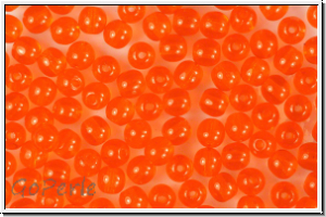 b�hm. Glasperle, rund, 4mm, orange, trans., 50 Stk.