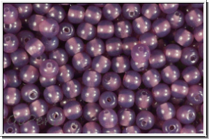 b�hm. Glasperle, rund, 4mm, amethyst, opal, 50 Stk.