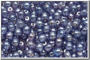 b�hm. Glasperle, rund, 4mm, crystal, trans., vega luster, 50 Stk.