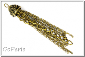 Quaste "Bl�mchenkappe", ca. 9cm, antikmessingfb., Metall, 1 Stk.