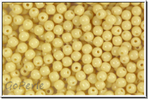 b�hm. Glasperle, rund, 3mm, beige, opaque, 50 Stk.