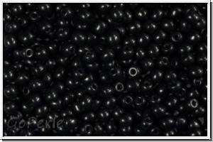 b�hm. Glasperle, rund, 3mm, black, opaque, 50 Stk.