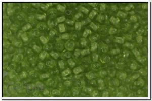 b�hm. Glasperle, rund, 3mm, olivine, transparent, 50 Stk.