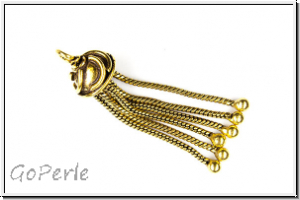 Quaste "Matrix", ca. 4,5cm, antikgoldfb., Metall, 1 Stk.