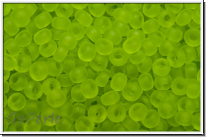 RR-11-0143f, MIYUKI Rocailles, 11/0, lime, trans., matte, 10g