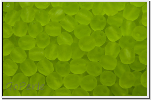 B�hm. Glasschliffperle, feuerpol., 4mm, lime, trans., matte, 50 Stk.