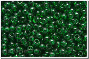 R-11-0939, TOHO Rocailles, 11/0, emerald, trans., 10g