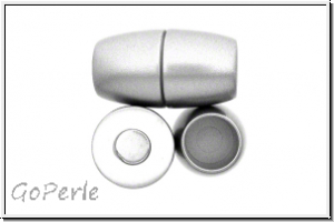 Magnetverschluss "Power" NEUMANN, Acryl, rhodiniert, matt, 12 mm innen, 1 Stk.