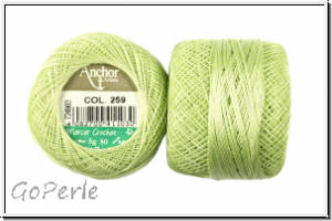 Spitzen-H�kelgarn ANCHOR, Baumwolle, St�rke 80, Farbe 0259, lime, 5g