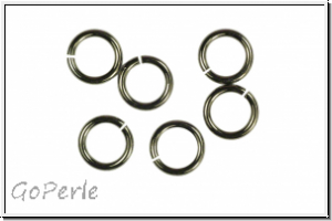 Biegeringe, hematitefarben, Metall, 8x1,2mm, 20 Stk.