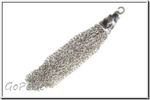 Quaste "Oriental", ca. 7cm, antiksilberfb., Tibetsilber, 1 Stk.