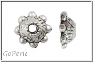 Perlenkappe "Bridget", 8x3,2mm, antiksilberfb., Tibetsilber, 10 Stk.