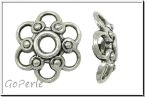 Perlenkappe "Gro�e B�gen", 16x4,3mm, antiksilberfb., Tibetsilber, 2 Stk.