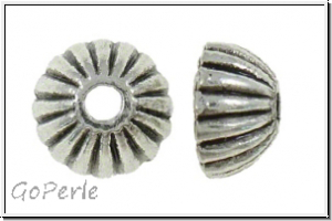 Perlenkappe "Heidi", 8,5x4,4mm, antiksilberfb., Tibetsilber, 2 Stk.