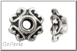 Perlenkappe "Ionisch", 7x3,2mm, antiksilberfb., Tibetsilber, 10 Stk.