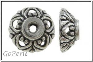 Perlenkappe "Nicki", 10x4mm, antiksilberfb., Tibetsilber, 10 Stk.