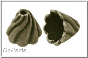 Perlenkappe (-cone) "Helix", 13x12mm, antikmessingfb., Messing, 1 Stk.