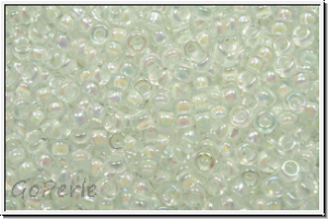 RR-15-0284, MIYUKI Rocailles, 15/0, crystal, trans., white-ld., AB, 5g