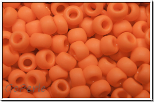 R-08-0042df, TOHO Rocailles, 08/0, cantaloupe, op., matte, 10g