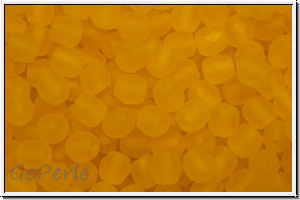 B�hm. Glasschliffperle, feuerpol., 4mm, sunflower, trans., matte, 50 Stk.