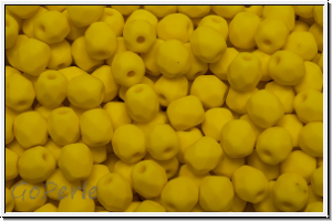 B�hm. Glasschliffperle, feuerpol., 4mm, yellow, lt., op., matte, 50 Stk.