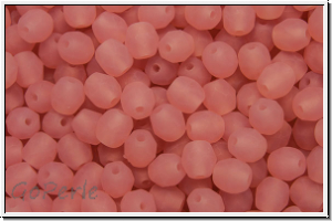 B�hm. Glasschliffperle, feuerpol., 4mm, rose, opal, matte, 50 Stk.