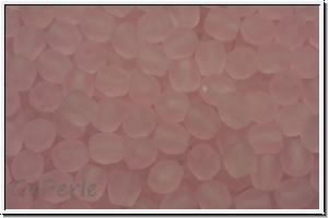 B�hm. Glasschliffperle, feuerpol., 4mm, rose, trans., matte, 50 Stk.