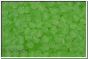 B�hm. Glasschliffperle, feuerpol., 3mm, peridot, lt., trans., matte, 50 Stk.